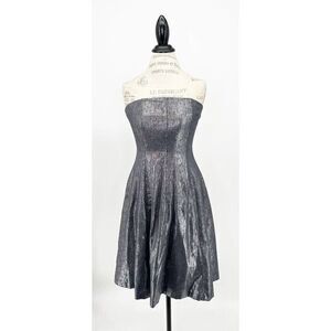 Plenty by Tracy Reese Silver gunmetal strapless